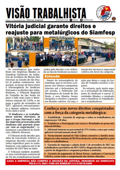 Capa de Edição Especial Siamfesp